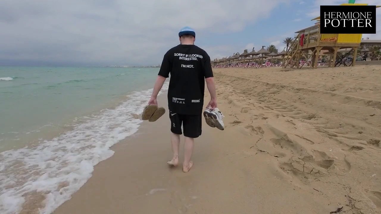 A German man has sex with a slim woman in El Arenal, Mallorca. A chamber maid enters the room and they continue with their intimate moment. Vlog porn video
